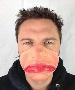 Rubber Johnnies Half Face Masks Sausage Lips Half Mask