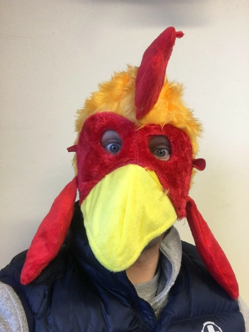 Rubber Johnnies Animal Masks Chicken Head Hat 2 Rubber Johnnies Animal Masks Chicken Head Hat