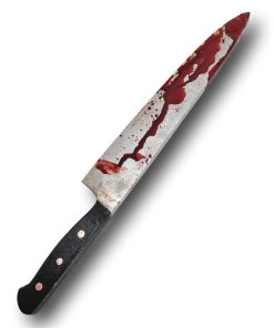 Rubber Johnnies Movie Props Bloody Kitchen Knife