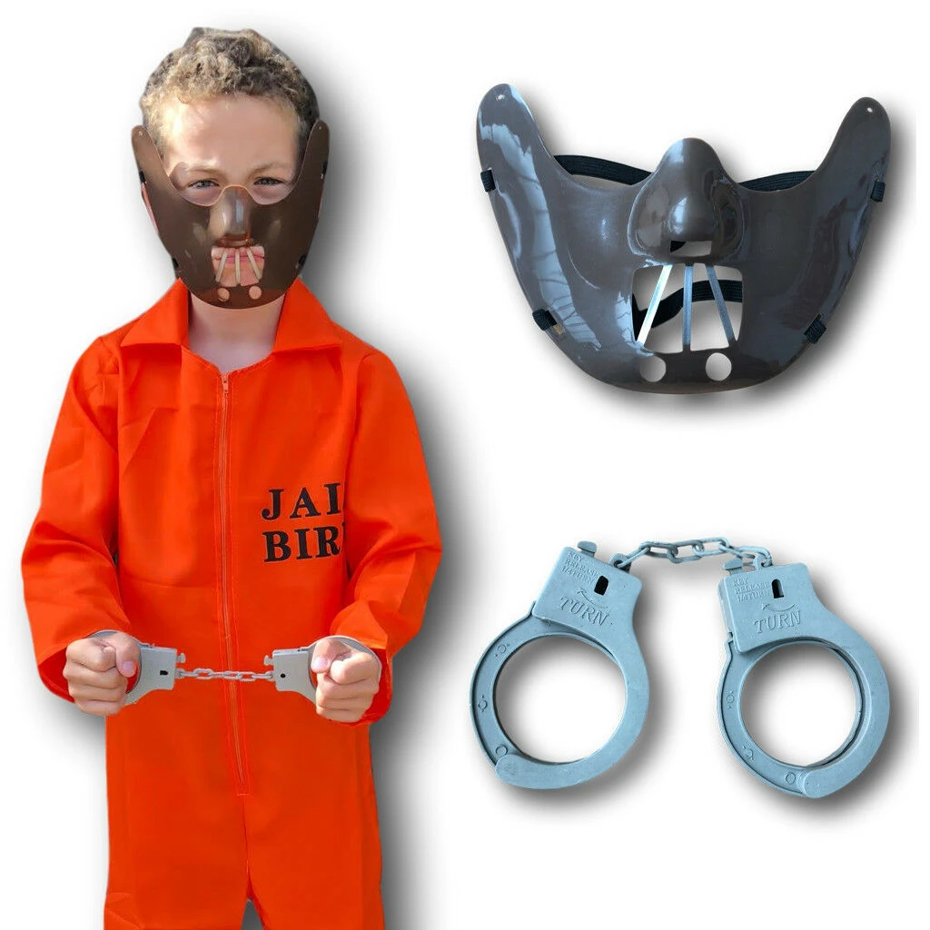Rubber Johnnies Kids Orange Prison Jumpsuit Costume 3 Rubber Johnnies Kids Orange Prison Jumpsuit Costume