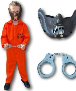 Rubber Johnnies Kids Orange Prison Jumpsuit Costume