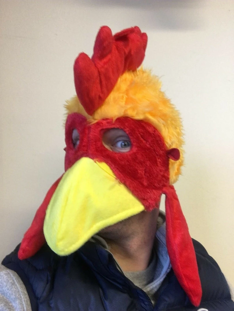 Rubber Johnnies Animal Masks Chicken Head Hat 4 Rubber Johnnies Animal Masks Chicken Head Hat