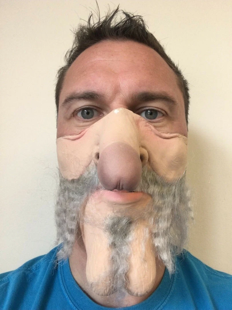Rubber Johnnies Gramps Dick Half Mask Half Face Masks 2 Rubber Johnnies Gramps Dick Half Mask Half Face Masks