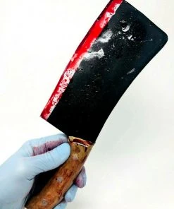 Rubber Johnnies Movie Props Bloody Meat Cleaver
