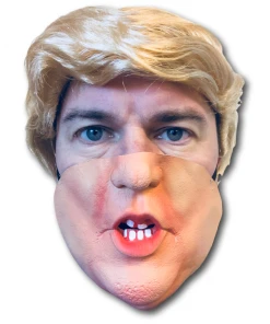 Rubber Johnnies Donald Trump Half Face Mask & Blond Comb Over Wig People Masks