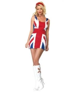 Rubber Johnnies Womens Costumes Union Jack Dress Costume
