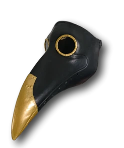 Rubber Johnnies Horror Masks Plague Doctor Mask - Black/Gold