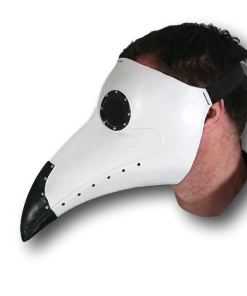 Rubber Johnnies Horror Masks Plague Doctor Mask - White/Black