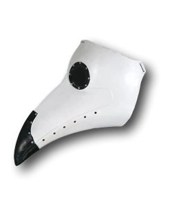 Rubber Johnnies Horror Masks Plague Doctor Mask - White/Black