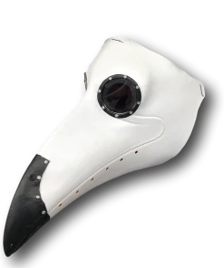 Rubber Johnnies Horror Masks Plague Doctor Mask - White/Black