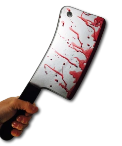 Rubber Johnnies Bloody Meat Cleaver Movie Props