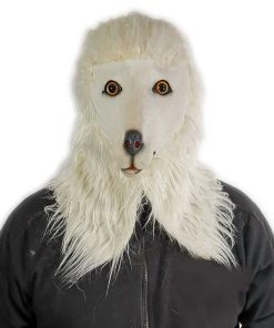 Rubber Johnnies White Poodle Mask With Gloves (Fursuit) Animal Masks