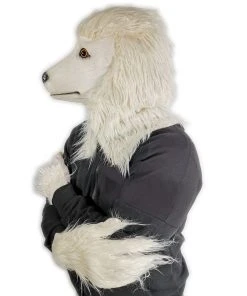 Rubber Johnnies White Poodle Mask With Gloves (Fursuit) Animal Masks