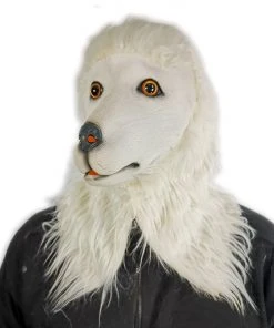 Rubber Johnnies White Poodle Mask With Gloves (Fursuit) Animal Masks