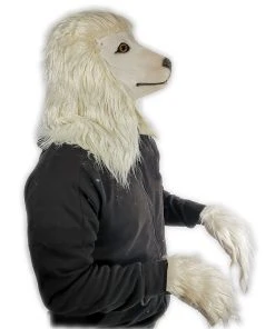 Rubber Johnnies White Poodle Mask With Gloves (Fursuit) Animal Masks