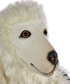 Rubber Johnnies White Poodle Mask With Gloves (Fursuit) Animal Masks