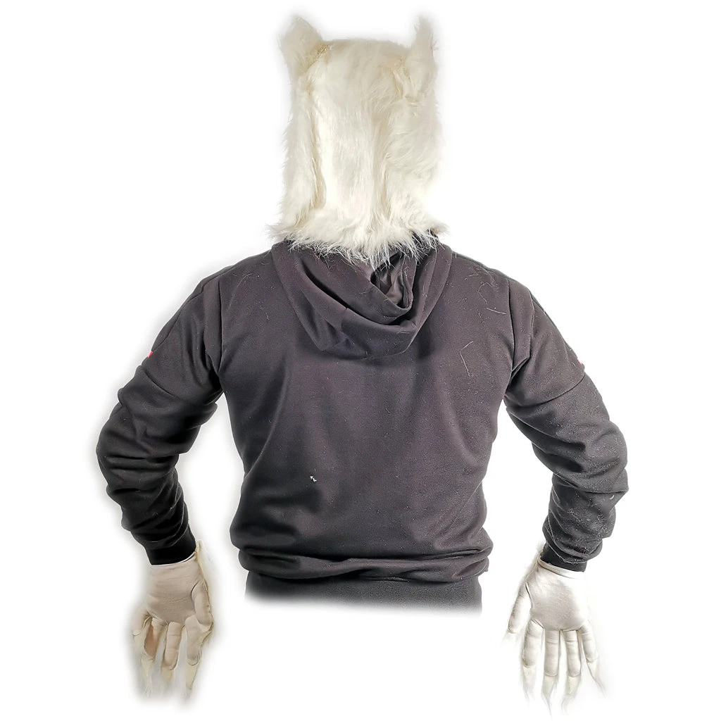 Rubber Johnnies Furry White Rat Gerbil Mask With Matching Gloves 5 Rubber Johnnies Furry White Rat Gerbil Mask With Matching Gloves