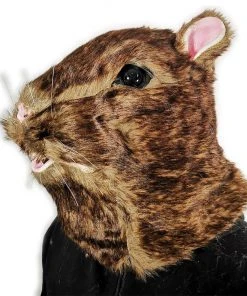 Rubber Johnnies Furry Rat Mask With Matching Gloves