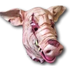 Rubber Johnnies Horror Masks Bloody Severed Pig Mask