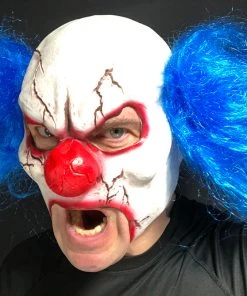 Rubber Johnnies TM Cracked Clown Mask. Horror Masks