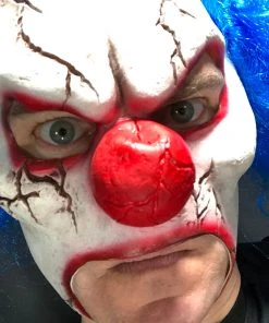 Rubber Johnnies TM Cracked Clown Mask. Horror Masks