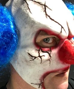Rubber Johnnies TM Cracked Clown Mask. Horror Masks