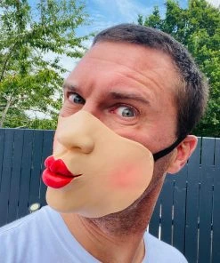 Rubber Johnnies Jagger Lips Half Mask Half Face Masks