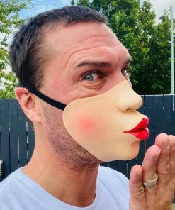 Rubber Johnnies Jagger Lips Half Mask Half Face Masks