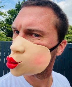 Rubber Johnnies Jagger Lips Half Mask Half Face Masks