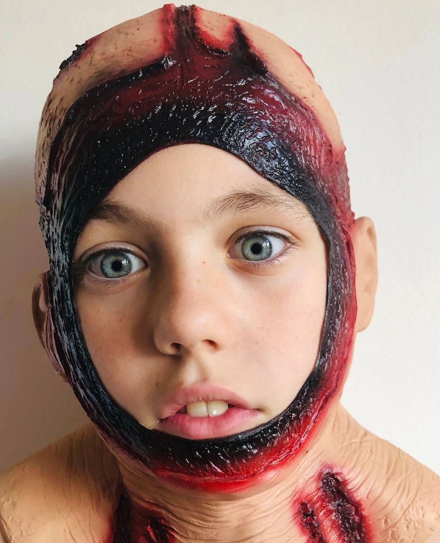 Rubber Johnnies Kids Bloody Voorhees Hood Mask 4 Rubber Johnnies Kids Bloody Voorhees Hood Mask