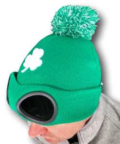 Rubber Johnnies St Patricks Day St Patrick`s Day Ireland Green Beanie Goggle Hat