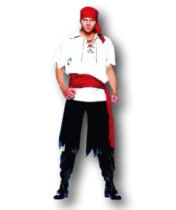 Rubber Johnnies Costumes Mens Pirate Costume