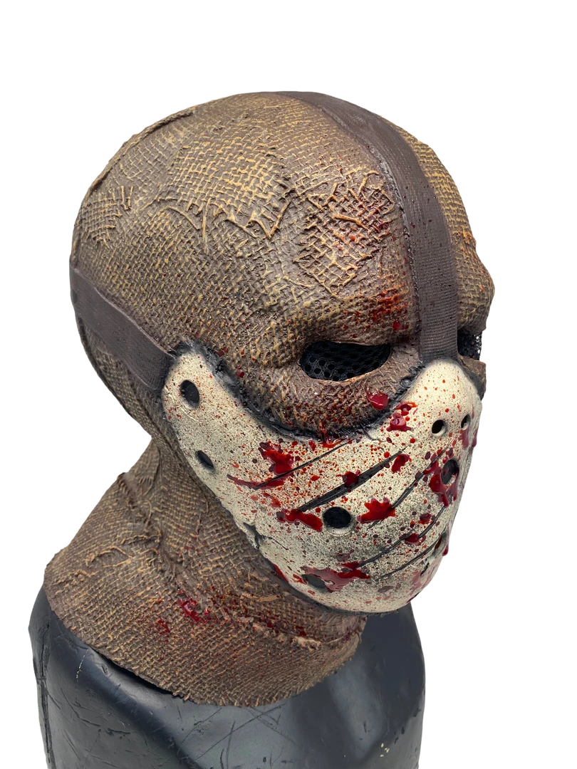 Rubber Johnnies Scarecrow Mask 'Corn Creeper' Latex Burlap With Attached Hockey Mask Horror Masks 1 Rubber Johnnies Scarecrow Mask 'Corn Creeper' Latex Burlap With Attached Hockey Mask Horror Masks