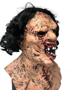 Rubber Johnnies Chainsaw Killer (Skinned Face) Full Head Mask Horror Masks