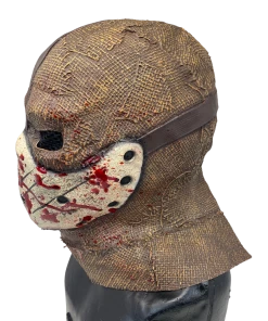 Rubber Johnnies Scarecrow Mask 'Corn Creeper' Latex Burlap With Attached Hockey Mask Horror Masks 15 Rubber Johnnies Scarecrow Mask 'Corn Creeper' Latex Burlap With Attached Hockey Mask Horror Masks