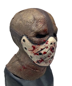 Rubber Johnnies Scarecrow Mask 'Corn Creeper' Latex Burlap With Attached Hockey Mask Horror Masks 20 Rubber Johnnies Scarecrow Mask 'Corn Creeper' Latex Burlap With Attached Hockey Mask Horror Masks