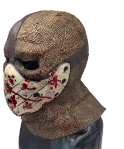 Rubber Johnnies Scarecrow Mask 'Corn Creeper' Latex Burlap With Attached Hockey Mask Horror Masks 21 Rubber Johnnies Scarecrow Mask 'Corn Creeper' Latex Burlap With Attached Hockey Mask Horror Masks
