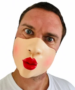 Rubber Johnnies Jagger Lips Half Mask Half Face Masks