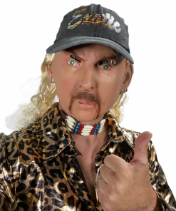Rubber Johnnies People Masks Joe Exotic Mask With Baseball Cap & Mullet Hair