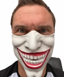 Rubber Johnnies Half Face Joker Villain Mask Half Face Masks