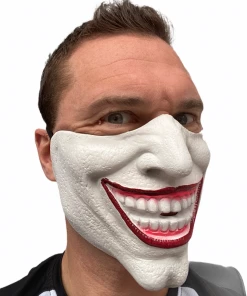 Rubber Johnnies Half Face Joker Villain Mask Half Face Masks