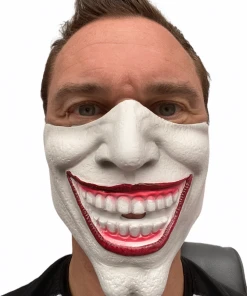 Rubber Johnnies Half Face Joker Villain Mask Half Face Masks