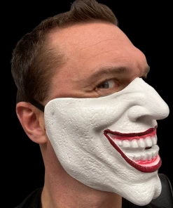 Rubber Johnnies Half Face Joker Villain Mask Half Face Masks