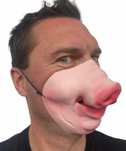 Rubber Johnnies Pig Half Face Mask