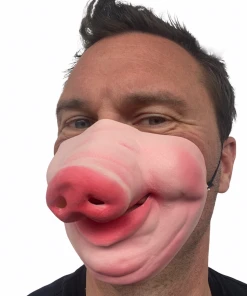 Rubber Johnnies Pig Half Face Mask