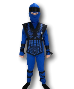 Rubber Johnnies Boys Costumes Neon Ninja Blue Costume