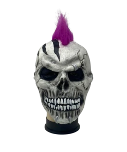 Rubber Johnnies Purple Mohawk Skull Mask Horror Masks