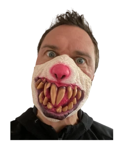 Rubber Johnnies Rabid Rabbit Half Face Mask