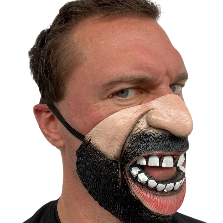 Rubber Johnnies Angry Face Half Face Mask Half Face Masks 3 Rubber Johnnies Angry Face Half Face Mask Half Face Masks