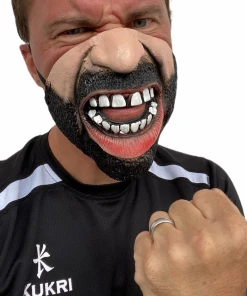 Rubber Johnnies Angry Face Half Face Mask Half Face Masks